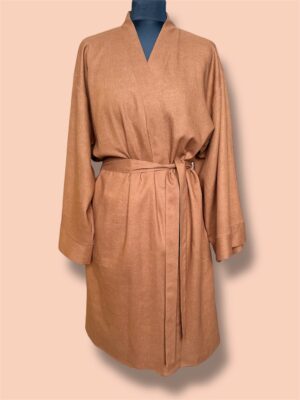 "Pruun" linane lühike kimono