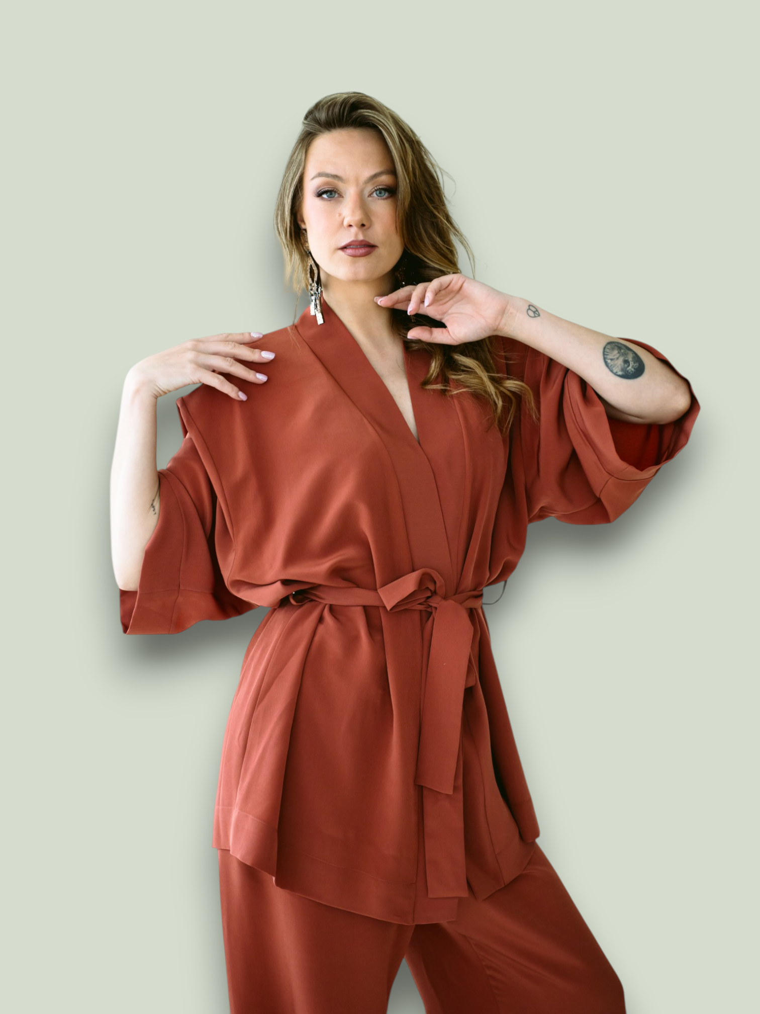 Terrakota minikimono ja püksid - Image 2