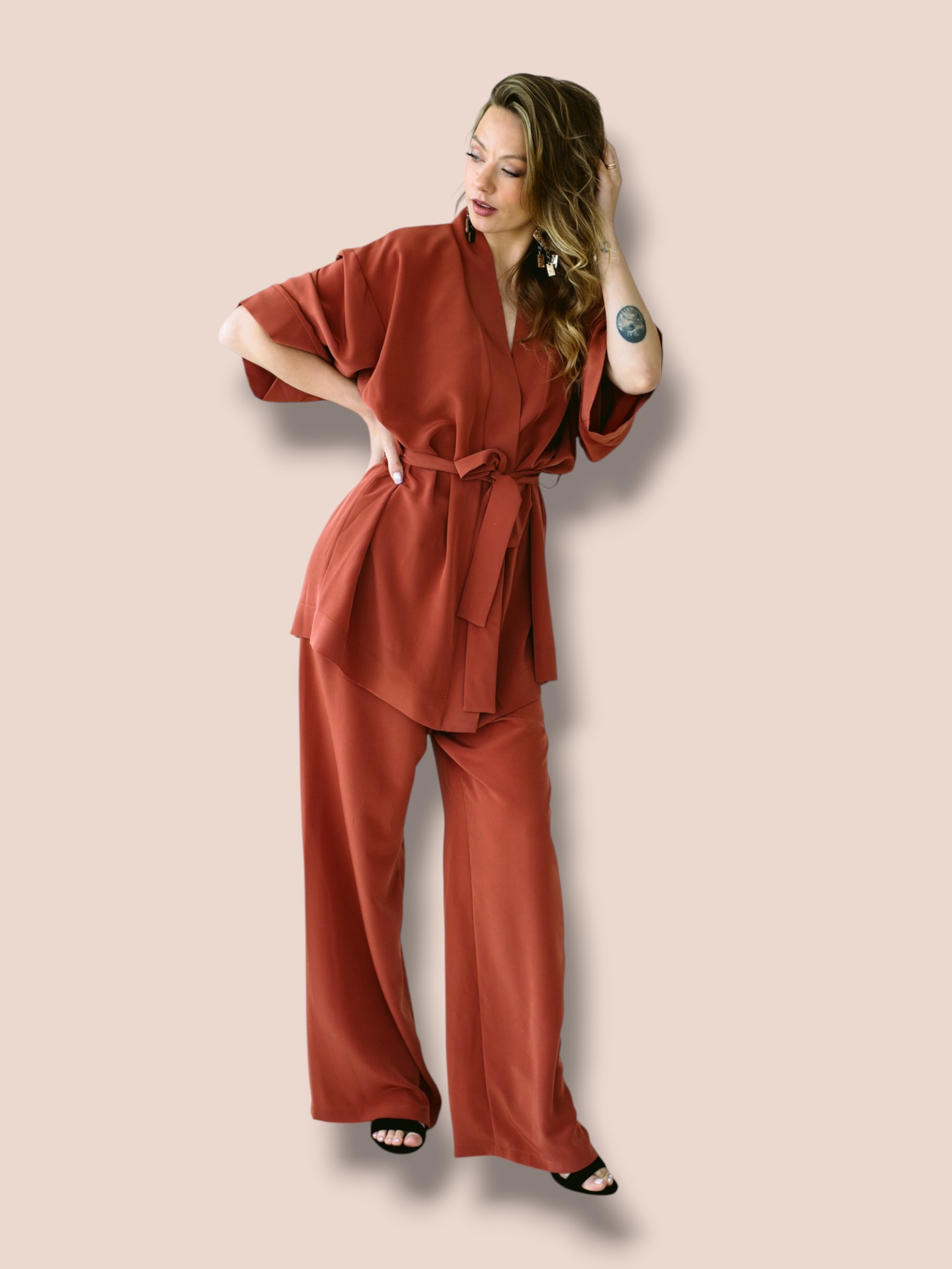 Terrakota minikimono ja püksid